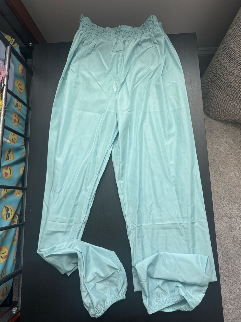 Light Aqua Trash Bag Pants